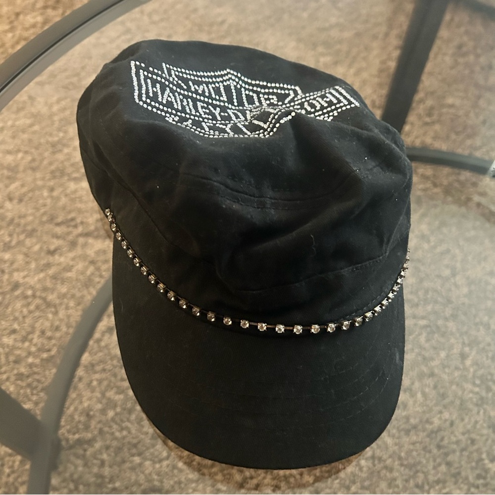 Harley-Davidson Black Cap with Rhinestone Details